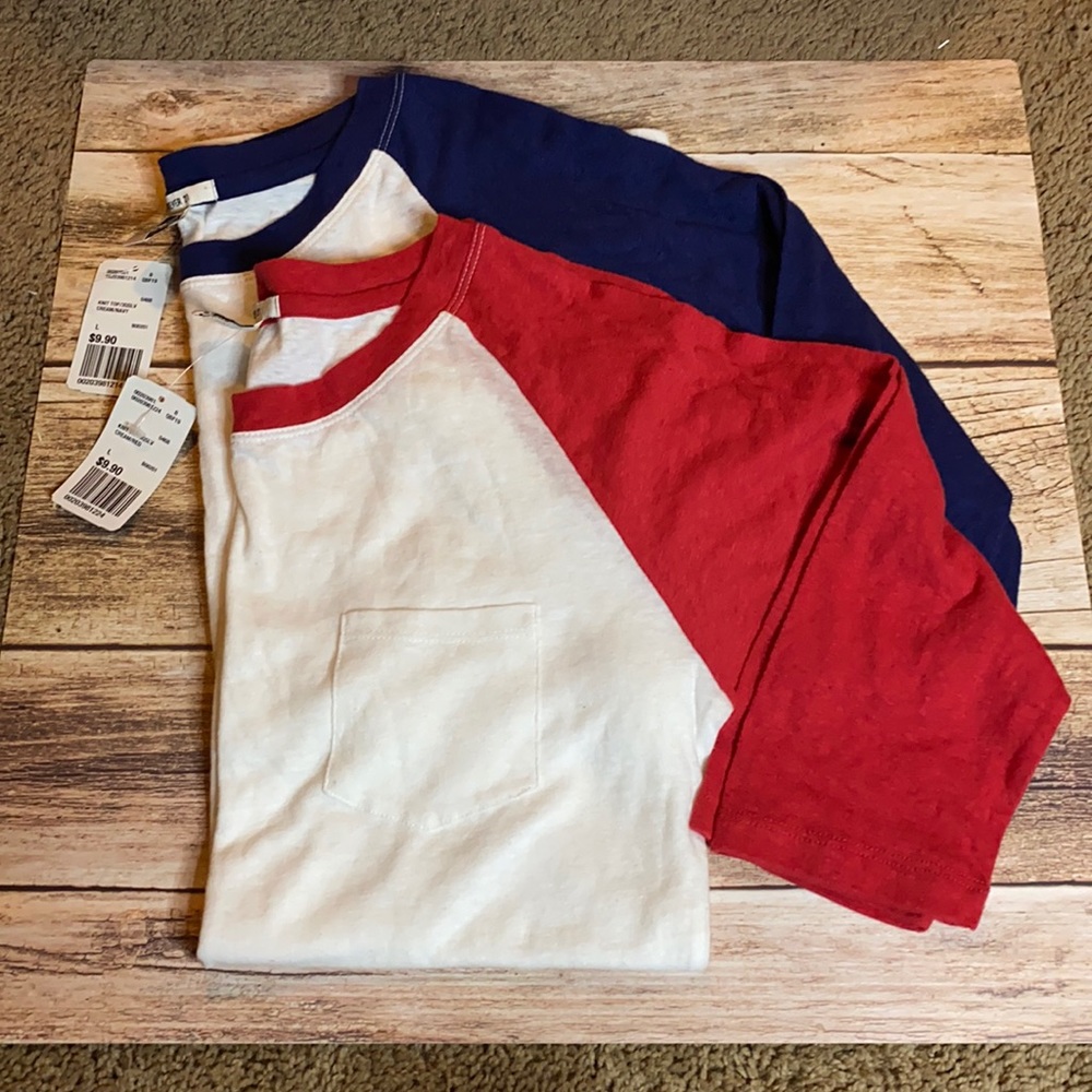 BRAND NEW!!! Forever 21 Henley Tees Size Large